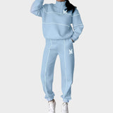 Marcela ™ ｜Lätt set av 2 delar med hoodie och linjedetaljer