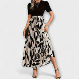 Luna ™ ｜ Sommarklänning med blommönster och rund halsringning