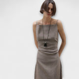 Clara ™ ｜Maxiklänning i linneblandning