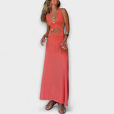 Ella ™ ｜Eleanor Tie-Dye Utsvängd Stretchklänning