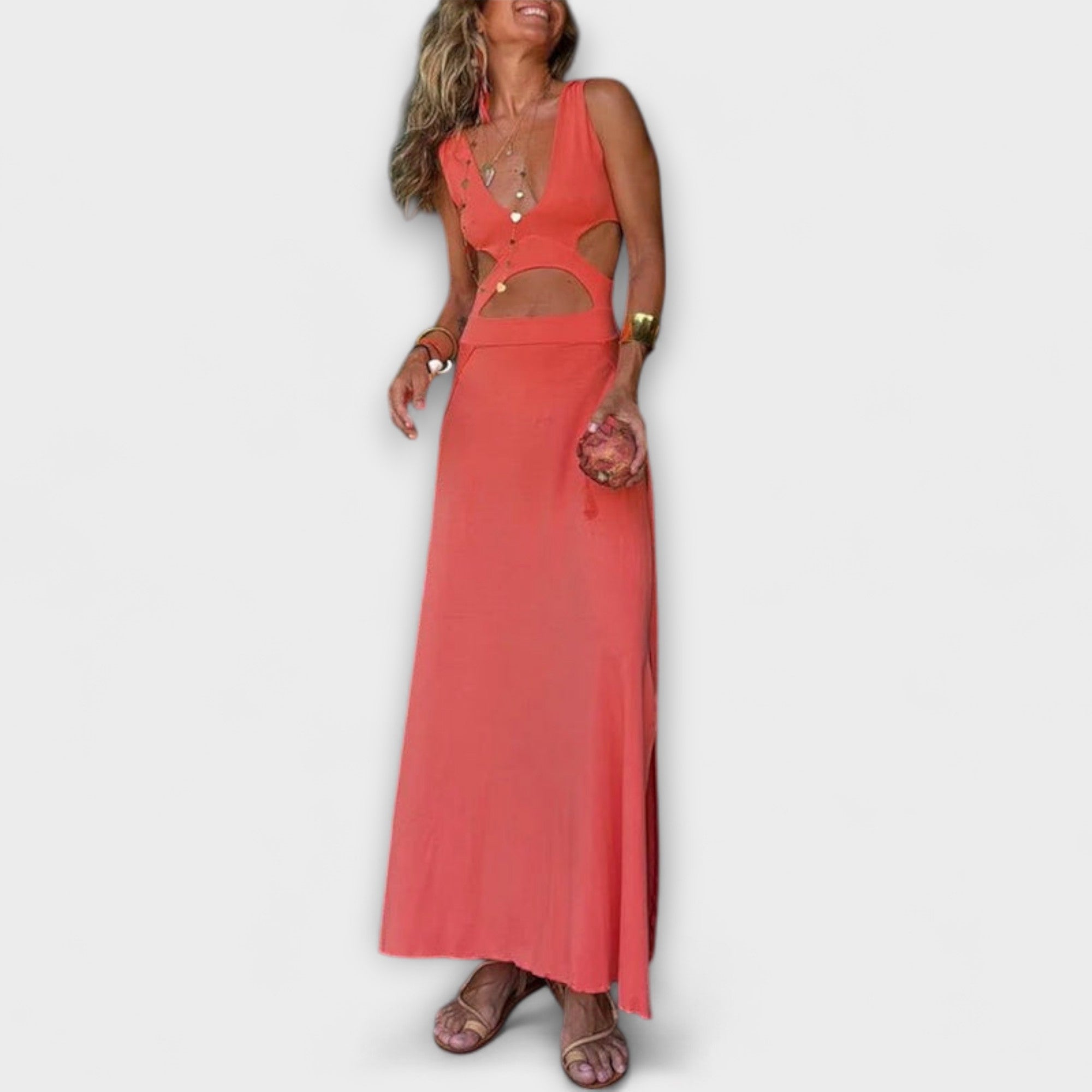 Ella ™ ｜Eleanor Tie-Dye Utsvängd Stretchklänning