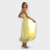 Celine ™ ｜ Rynkade ärmlösa midiklänning