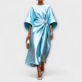 Hedviga ™ ｜Lyxiga glänsande saténkvällsklänning