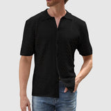 Libuše – Stickad skjorta med zigzag-mönster