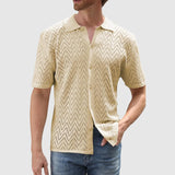 Libuše – Stickad skjorta med zigzag-mönster