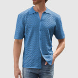 Libuše – Stickad skjorta med zigzag-mönster