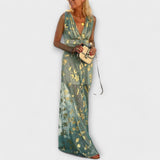 Augustína ™ ｜Plyschklänning med V-ringning och paljettdekorationer