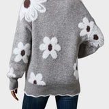 Adriana ™ ｜Elegant blommig tröja med V-ringning