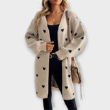 Julia ™ ｜ Cardigan med hjärtformad mönster