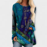 Katarina ™ ｜Stilren damblus med etnisk tryck