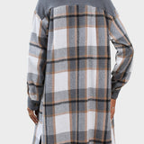 Cecilia ™ ｜ | SKJORTJACKA MED RUTIGT MÖNSTER OCH LOMMAR