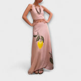 Cosima™ ｜ Midi Kjol med Amalfi Tryck