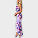 Pia ™ ｜Maxiklänning med ensidig rynkning