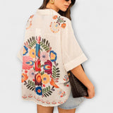 Ziva ™ ｜ Carla kortärmad blus med blommönster