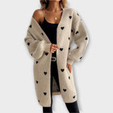 Julia ™ ｜ Cardigan med hjärtformad mönster