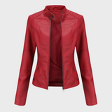 Sophia | Avslappnad läderjacka