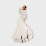 Elsa ™ ｜ Krämiga Maxi-Klänningar från Allegory