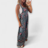 Bethany ™ ｜ Blommönster lösa denimbyxor