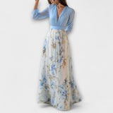 Harper™ ｜Blommig Maxiklänning