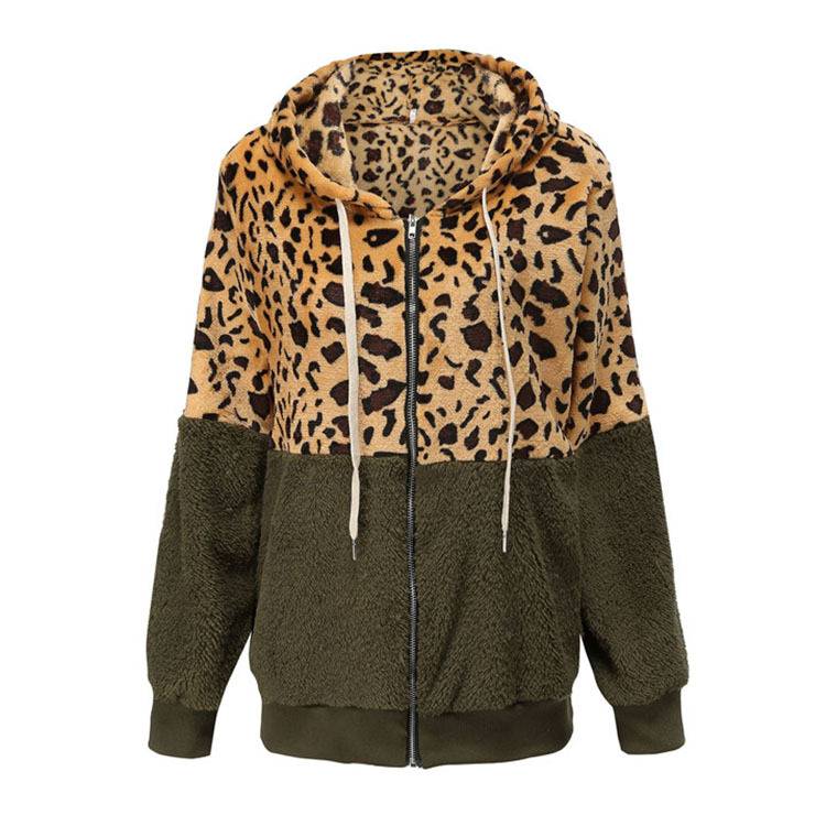 Lea™ ｜ Fleecehuva med leopardmönster