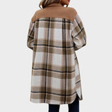 Cecilia ™ ｜ | SKJORTJACKA MED RUTIGT MÖNSTER OCH LOMMAR