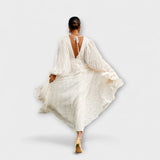 Elsa ™ ｜ Krämiga Maxi-Klänningar från Allegory