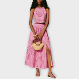 Milla ™ ｜ Fantastisk klänning med utskärningar och spets