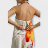 Michelle ™ ｜ Maxiklänning Sweetheart i orange blommönster