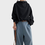 Elly | Avslappnad topp med hög krage