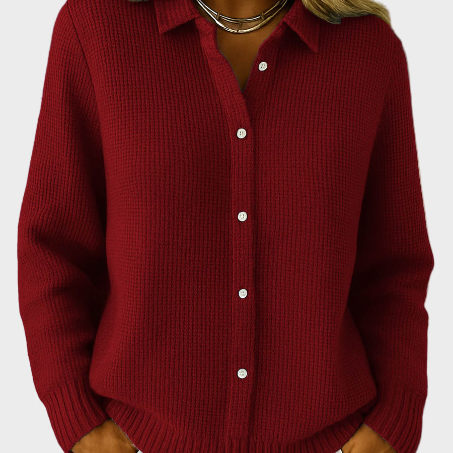 Maeve | Klassisk Stickad Knappar Cardigan