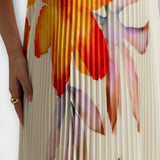 Michelle ™ ｜ Maxiklänning Sweetheart i orange blommönster