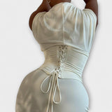 Vesper ™ ｜ Ramfria korsettmaxiklänning