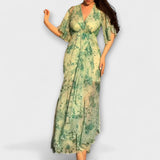 Lana ™ ｜Stiliga blommiga klänningar med V-ringning