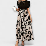 Luna ™ ｜ Sommarklänning med blommönster och rund halsringning