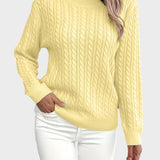 Jana™ ｜Damsk stickad tröja med flätmönster 