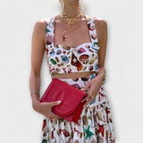 Heather™ ｜ Stilig tvådelad set med kjol