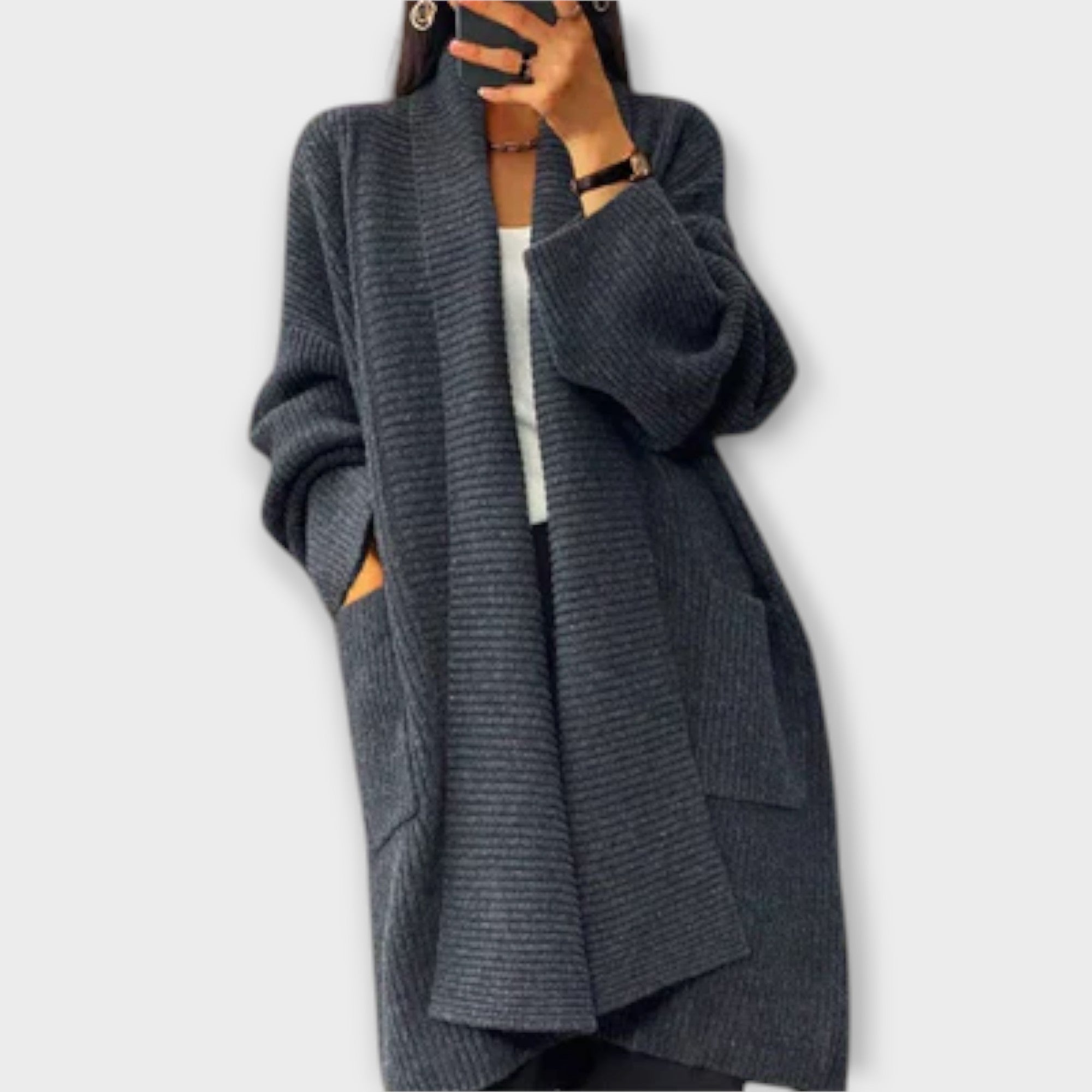 Euphemia™ ｜Lång stickad cardigan