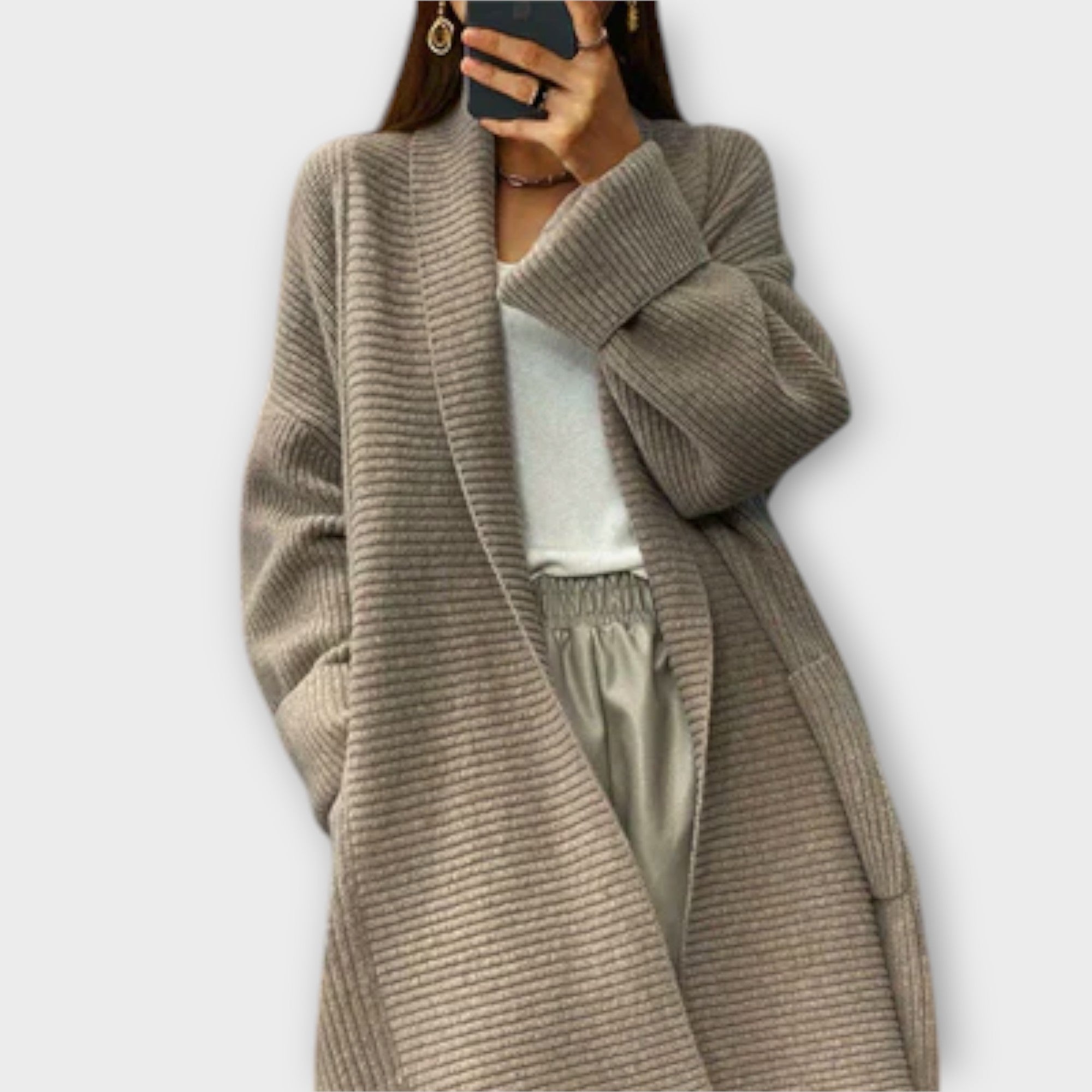 Euphemia™ ｜Lång stickad cardigan