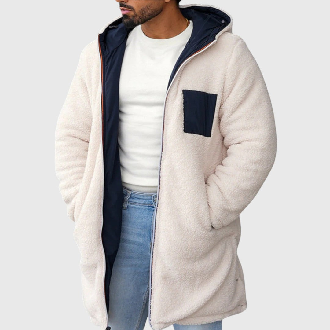 LEON Teddy-Fleece Hoodie för män – Varm och Lätt