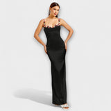 Eira ™ ｜ Utsmyckad sidentklänning med knytning i ryggen