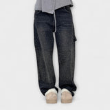 Fable™ | Shine Denim Jeans i Balloon Carpenter-stil