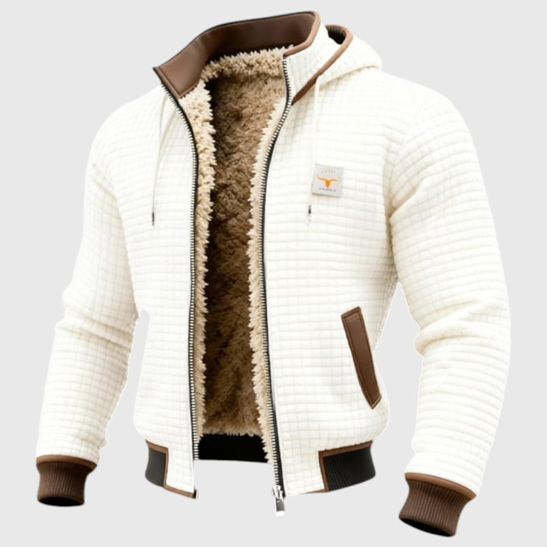 Boris | Retrojacka med rutigt mönster på högra sidan