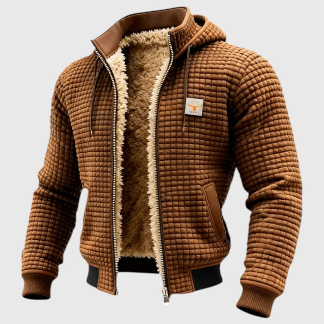 Boris | Retrojacka med rutigt mönster på högra sidan