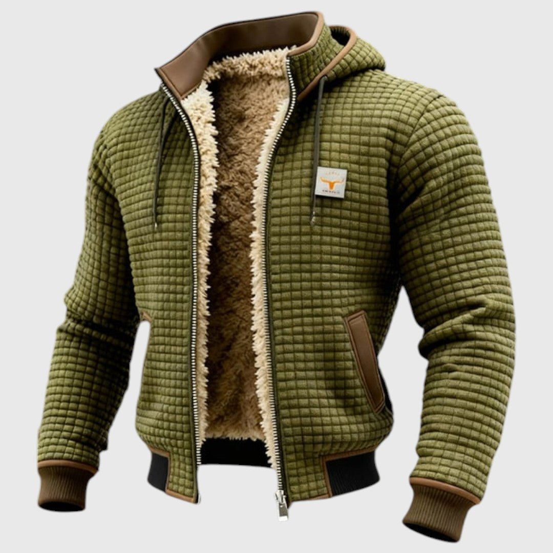 Boris | Retrojacka med rutigt mönster på högra sidan