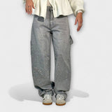 Fable™ | Shine Denim Jeans i Balloon Carpenter-stil