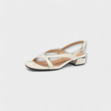 Evelyn - Eleganta Platta Sandaler Minna med Finslipad Yta
