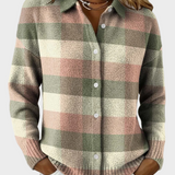 Noor - Rutigt stickat blus