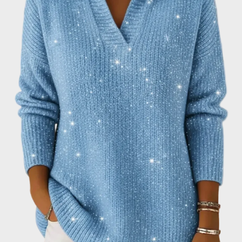 Livia – Jultröja med glittrande festdetaljer