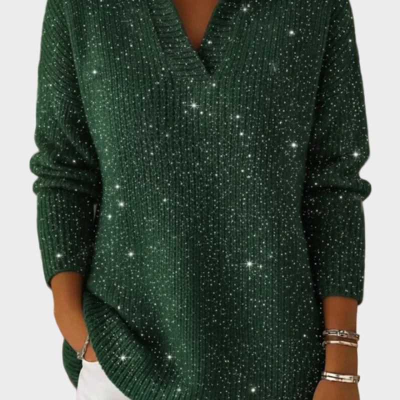 Livia – Jultröja med glittrande festdetaljer
