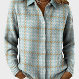 Tara – Rutigt blus med sandfärgade accenter